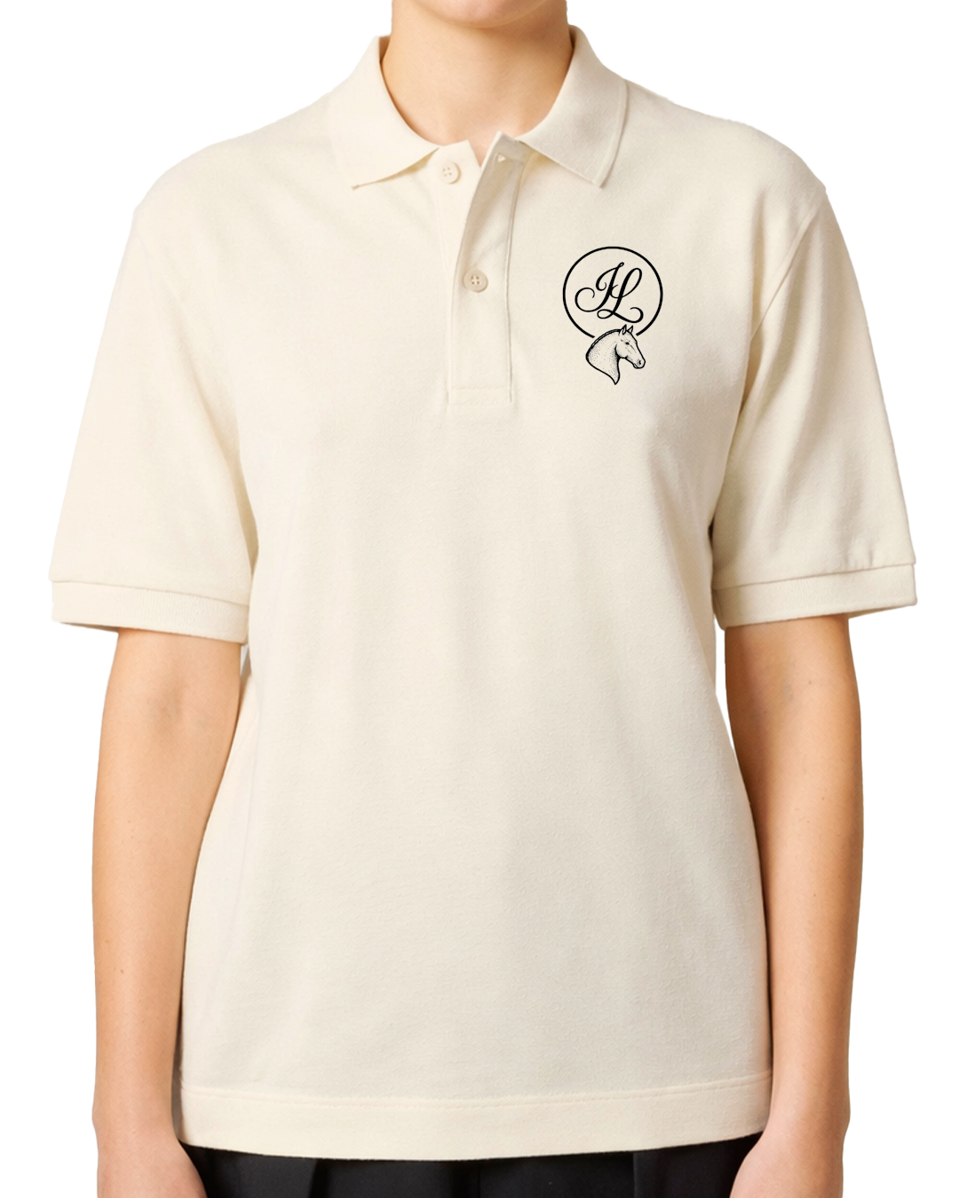 Polo Équestre Signature - Cœur de Gris (Marqué en France)